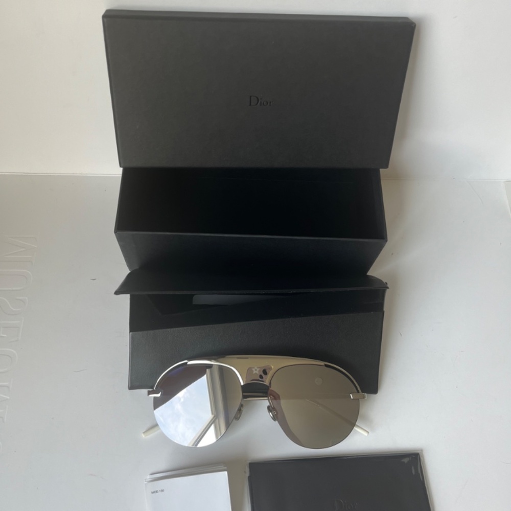 Dior Dio(r)evolution2 J5GQV Silver Grey Aviator Pilot Mirror Sunglasess - Picture 15 of 15
